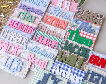 NEW Bag Tags, Personalized Name Bag Tag, Acrylic Bag Charms, Backpack Name Tag, Diaper Bag Tag, Bag Tag For Girl, Bag Tag For Boy, Keychain