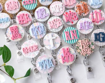 Custom Badge Reel, Nurse Badge Buddy, Healthcare Badge Holder, Teacher Badge, Badge Reel, Acrylic Badge Buddy, Nursing Student, RN Gift