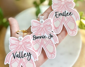 Ballet, Dance Inspired Backpack Tag, Keychain, Luggage Tag, Girl, Bag Tag, Personalized Backpack, Back To School, Dance, Ballet, School