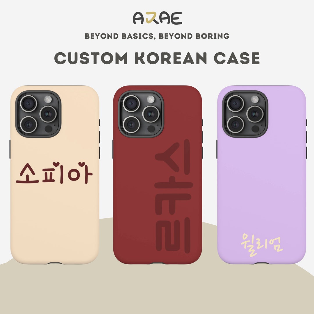 Custom Name Korean Phone Case Galaxy, Iphone, Kpop, Multiple Designs