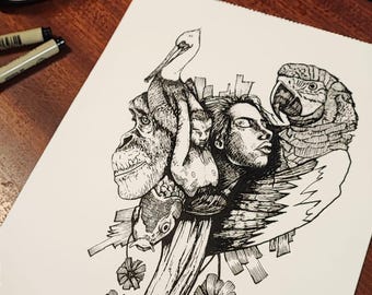 Illustrazione originale - Peccati teneri - 29x21cm