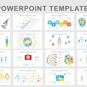 Custom Medical Powerpoint Template, Nursing Presentation template, Medical google slides template, Medical keynote, Health Care Template
