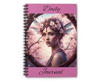 Daily Journal - Deep Gazing Fantasy Fairy - Spiral Notebook - Ruled Line