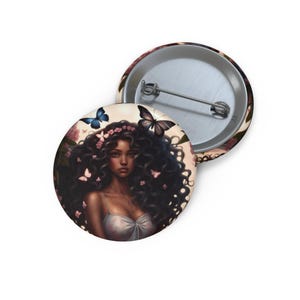 Butterfly Fantasy Fairy Pin Button