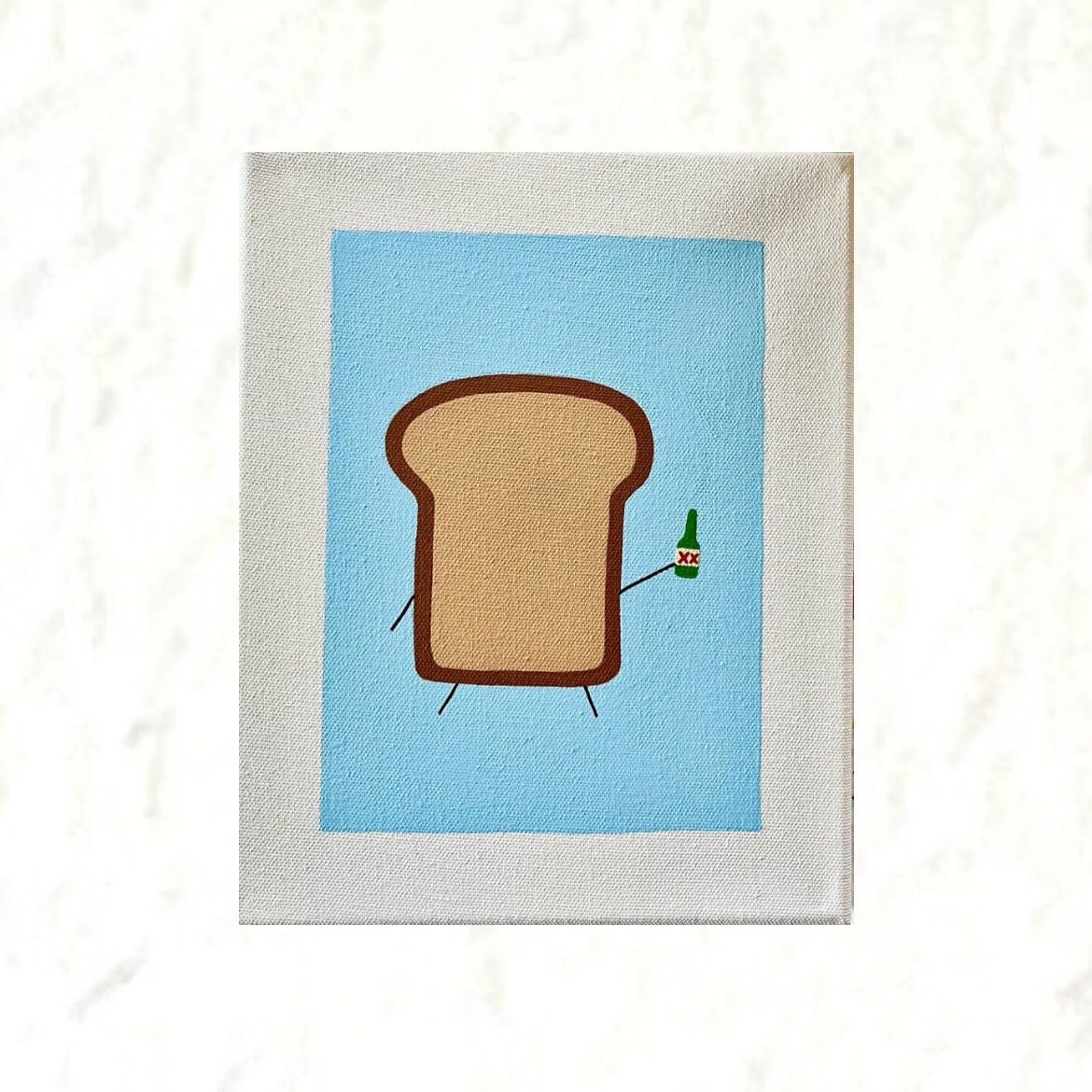 Abstract Toast A Toast to You - Funky, Food Art, Cheers, Party, Bar, Original Acrylic ...