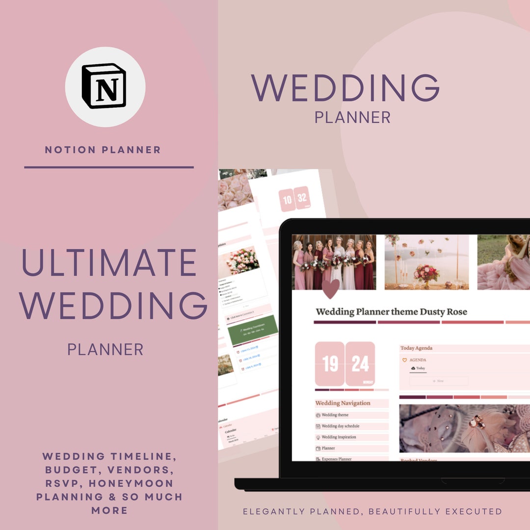 Notion Wedding Planner Template, Notion Wedding Organizer & Checklist Notion Wedding Planner Template, Notion Wedding Organizer & Checklist