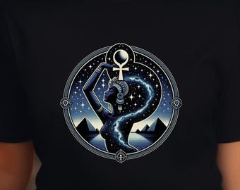 Egyptian Star Goddess T-Shirt: Divine Feminine Celestial Art