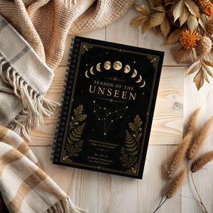 Celestial Moon Phase Journal | Vintage Astronomy Notebook, Gothic Cottagecore Writing Log