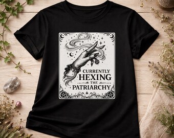 Witchy Feminist Tarot Graphic Shirt, Occult Dark Feminine Top