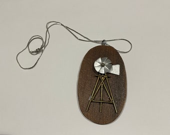 Working Windmill Pendant Necklace