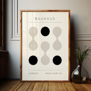 Bauhaus Print Download Mid Century Modern Wall Art, Neutral Bauhaus Poster Printable, Minimalist Modern Art Print, Large Wall Art