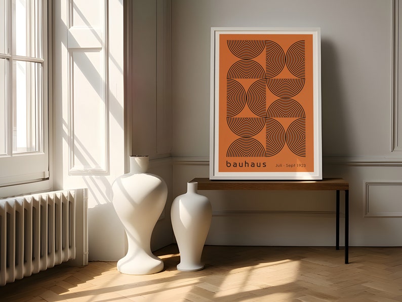 Bauhaus Modern Art Poster Printable, Bauhaus Minimalist Livingroom ...