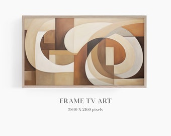 Frame TV Abstract Art, Frame TV Modern Art, Mid Century Art, Neutral Colour Abstract, Minimalist Art for Frame Tv, Earthy Tones Art