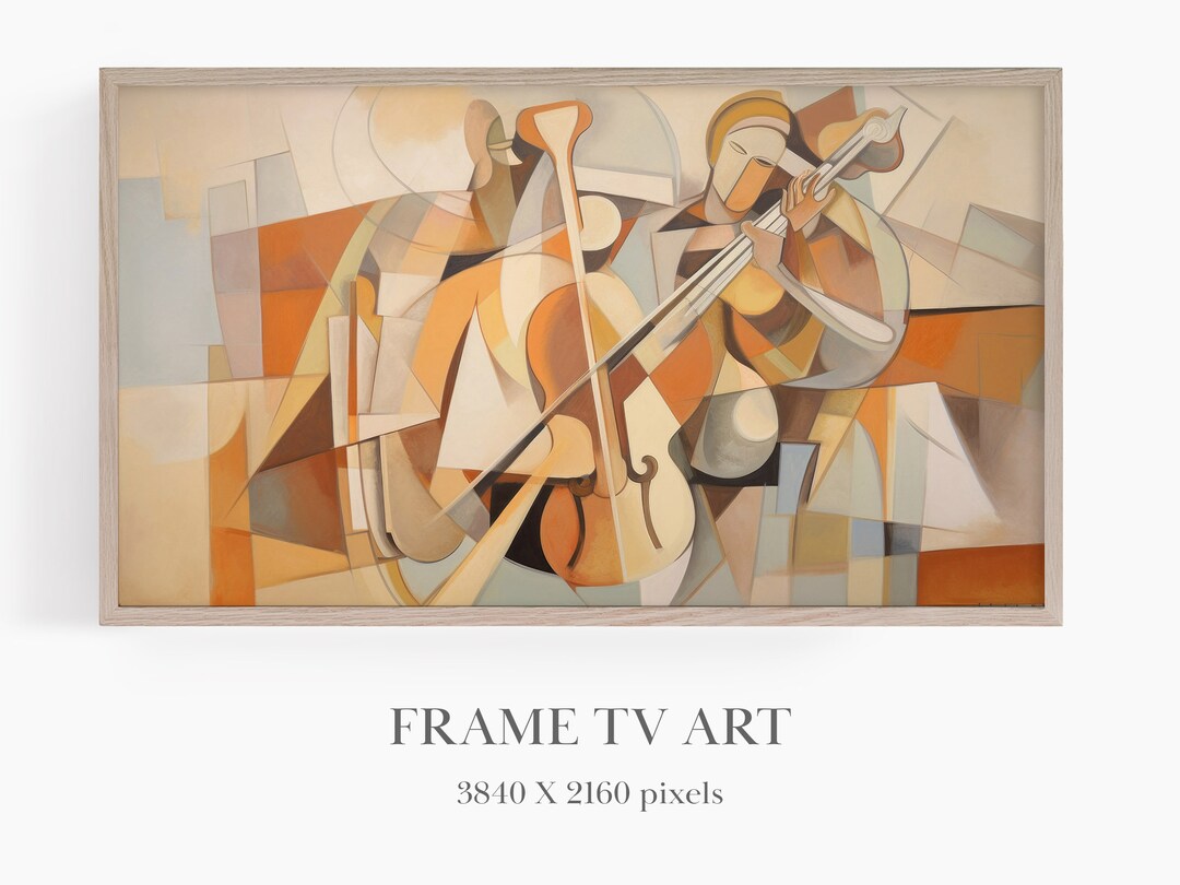 Samsung Frame TV Art Cubism Painting, Frame TV Modern Art, Music ...