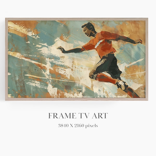 Frame TV Art Football, Samsung Frame TV Art, Frame TV Art Sports, Football tv Art, Euro 24 Art, World Cup, Football Fan tv Art, Mid Century