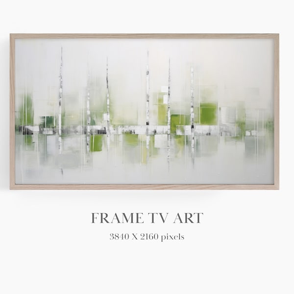 Frame TV Art Forest, Frame TV Spring, Samsung Frame TV Art, Frame tv Abstract, Scandi Abstract Forest, Pale Muted Tones