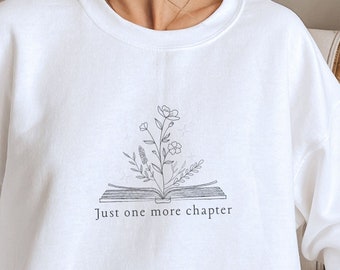 Nog maar één hoofdstuk Sweatshirt, Reading Sweatshirt, Bookish, Book Lover Gift, Crewneck