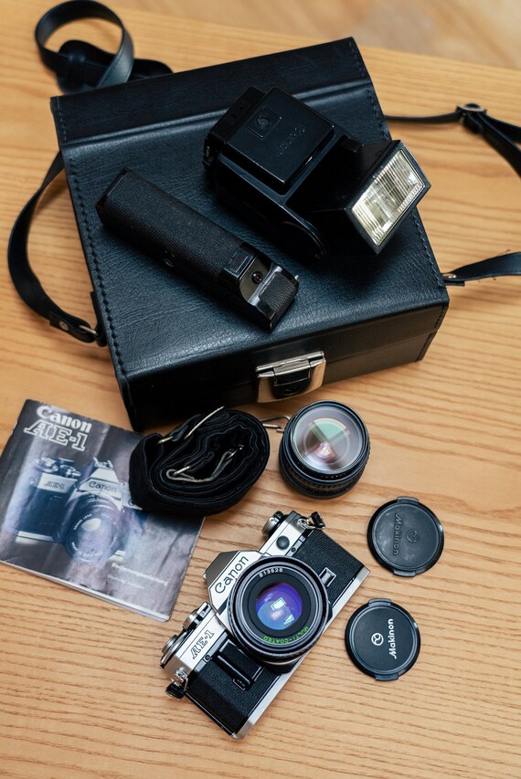Canon AE1 Set of 2 Lens and Other Accessories - Etsy