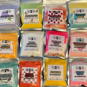 Poussière pour bombe de bain - 30 g - Parfums fruités, floraux et relaxants