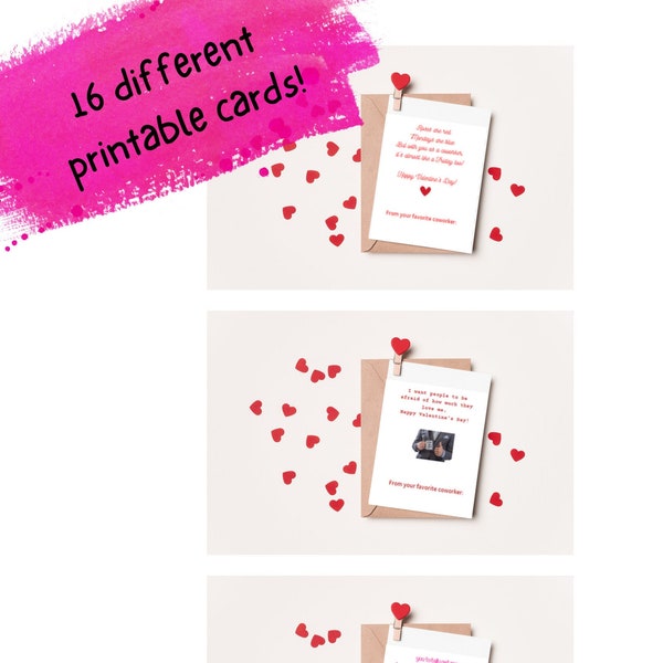 Coworker valentines, office valentines, funny vday cards, printable vday cards