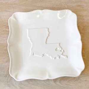 Louisiana Embossed Square Platter