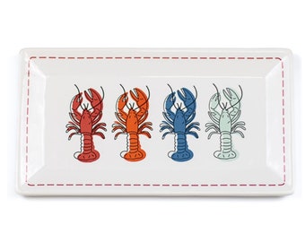 Crawfish Season Rectangle Platter 12x6.5