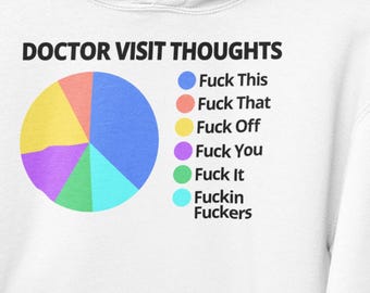 Doctor's Appointments Thoughts Pie Chart Funny Hoodies Sweatshirts Chronic Illness Medical Gaslighting Humorous Gifts
