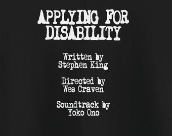 Applying For Disability Horror Movie Funny Hoodies Scary Nightmare Chronic Illness Disabled Humorous Sweatshirts