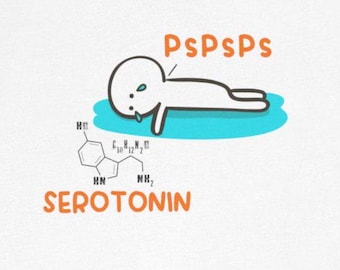 PSPSPS Serotonina Camisetas Divertidas Camisetas Humorísticas para Depresión Ansiedad Depresión TOC Salud Mental