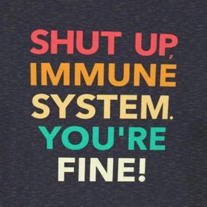 Funny Autoimmune Disorder T-Shirt Shut up Immune System You&#39;re Fine Humorous Chronic Illness Tees