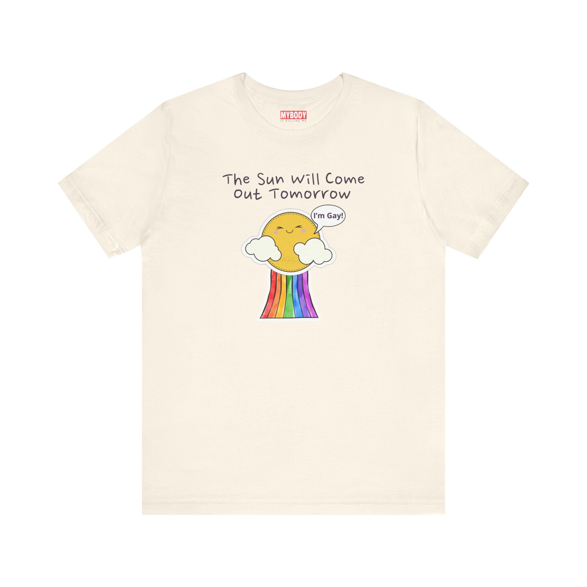 ​L.G.B. GET THE SUN Tシャツ カットソー Y2K Funny Coming Out T-shirt the Sun Will Come Out Tomorrow I'm Gay