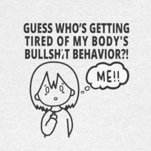 Guess Who&#39;s Tired Body&#39;s Bullsh*t Me Funny T-Shirts Chronic Illness Humorous Autoimmune Disability Tees