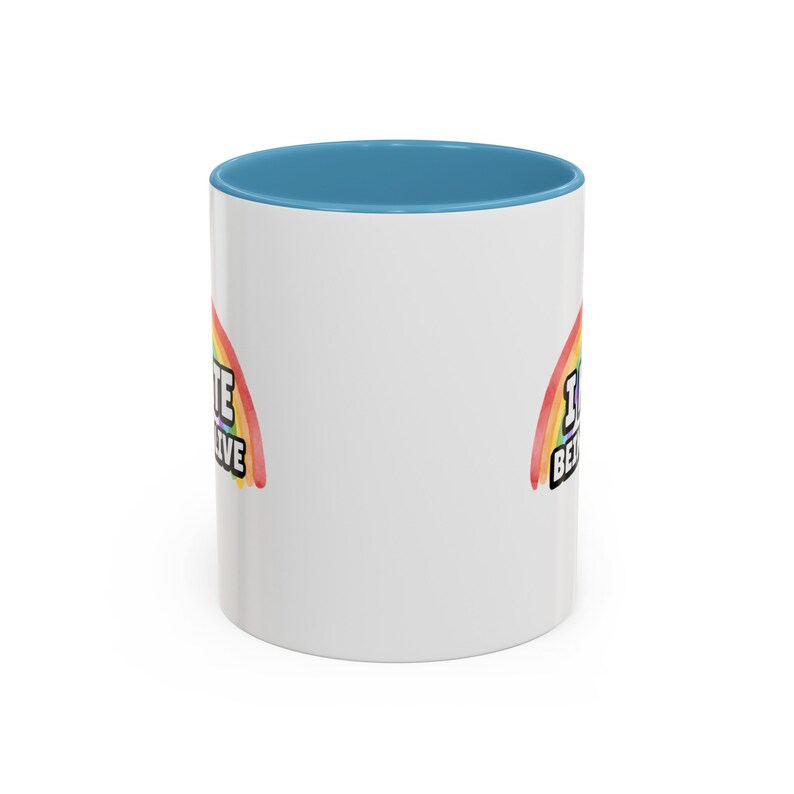 Taza divertida de humor negro de 325 ml: Odio estar vivo. Tazas sarcásticas con arcoíris y vibras depresivas. imagen 6