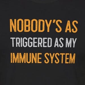Funny Autoimmune Disorder T-Shirt Nobody&#39;s As Triggered As My Immune System Chronically Ill Humorous Tees