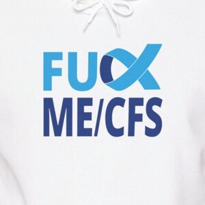 F * ck ME / CFS Hoodies: F * ck Myalgische Enzephalomyelitis Chronisches Fatigue-syndrom Awareness Ribbon Sweatshirts