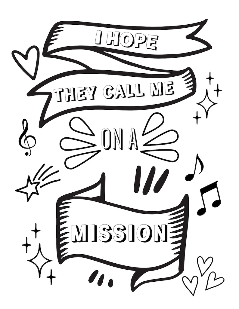 Come Follow Me Missionary Work Coloring Pages for Primary 6 Pack Instant PDF Download! Lds