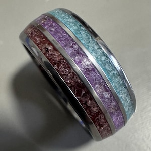 Custom Triple Channel Inlay Ring - Design Your Own