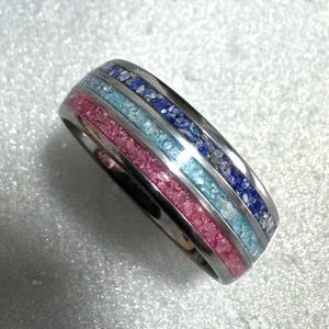 Custom Triple Channel Birthstone Ring - Design Your Own