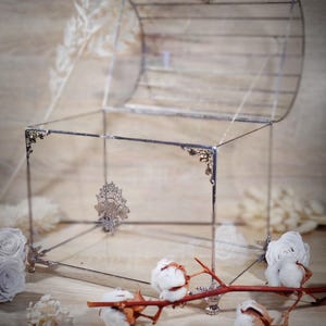 Cassetta postale per matrimoni, scatola per cerimonia nuziale, elegante decorazione in vetro, scatola in vetro temperato per esposizione, salvadanaio per ospiti, scatola per buste, Black Friday