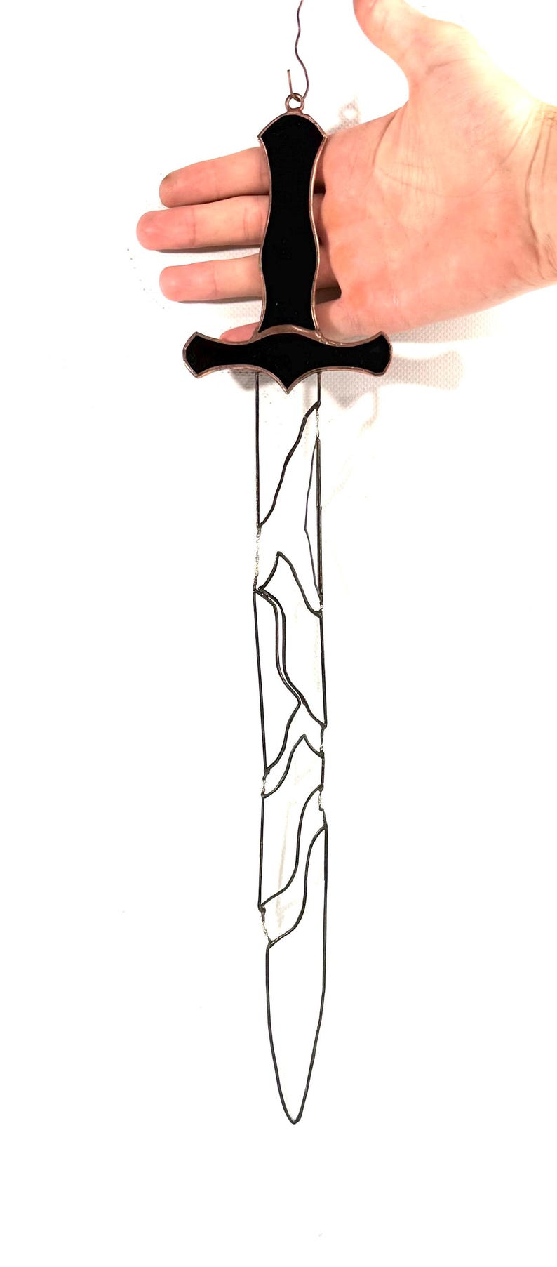 halloween suncatcher
halloween decor 2025
sword suncather
stained glass sword
glass elvin sword
elvin sword broken
hanging sword decor
sword wall art
glass sword ornament
hanging glass sword
geek room decor
glass word figurine
fantasy geek gift
gift for geek