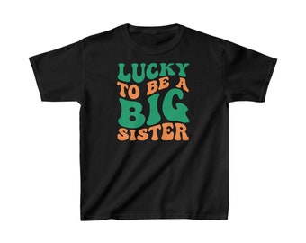 Lucky to be a Big Sister Kids Heavy Cotton™ Tee