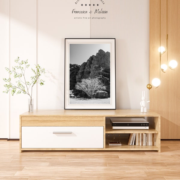 Jordan desert print,  Wadi Rum desert print, Desert wall art, Travel prints, Black and white print, Wadi Rum print, Jordan wall art