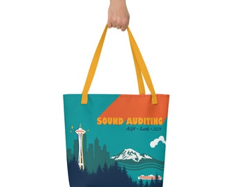 SOUND AUDITING Large Tote Bag with Interior Pocket