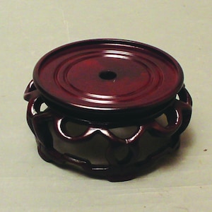 4&quot; Lacquered Round Roots Wood Stand