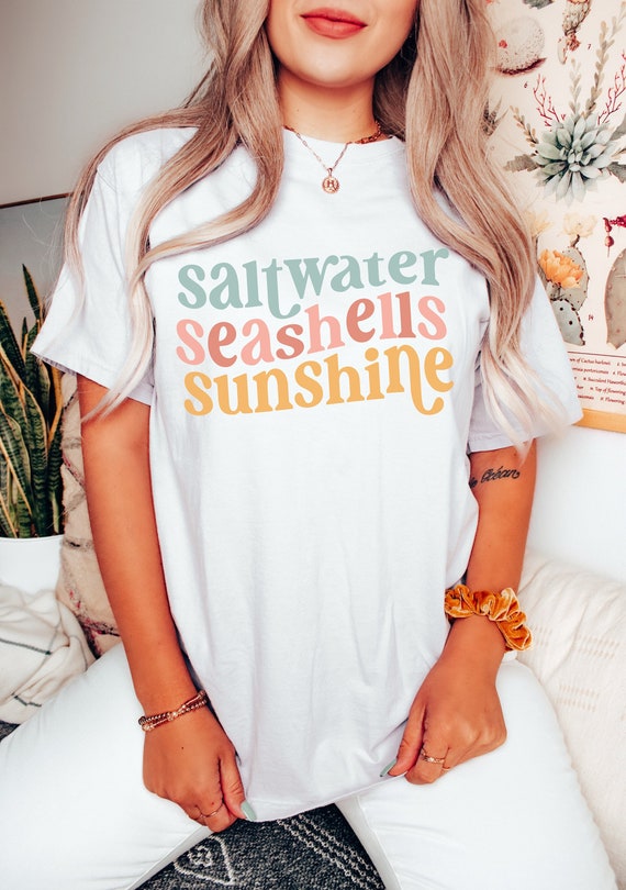Beach Bum Shirt Ocean Inspired Style Saltwater Seashells Sunshine