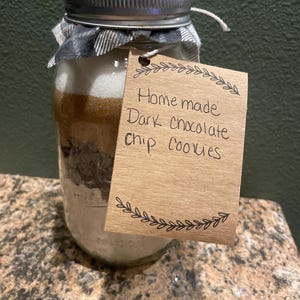 Dark Chocolate Chip Cookie Mix in a Jar