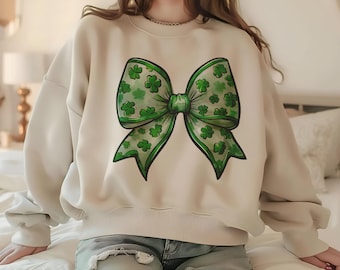 Lazo de trébol PNG: Diseño de sublimación retro del Día de San Patricio