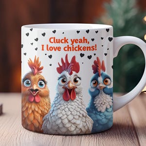 Funny Chicken Mug Wrap, Sarcastic Rooster Mug PNG, Chicken Lover Sublimation Design for 11oz 15oz Coffee Mugs