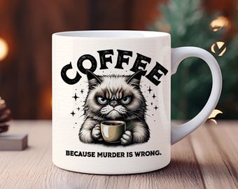 Envoltura de taza de café sarcástica PNG: Diseño divertido de sublimación de taza de café (11 oz y 15 oz) (Descarga digital)