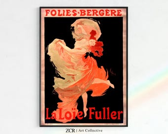 Loie Fuller Folies Bergere Poster, Art Nouveau Dance Print (Digital Download)